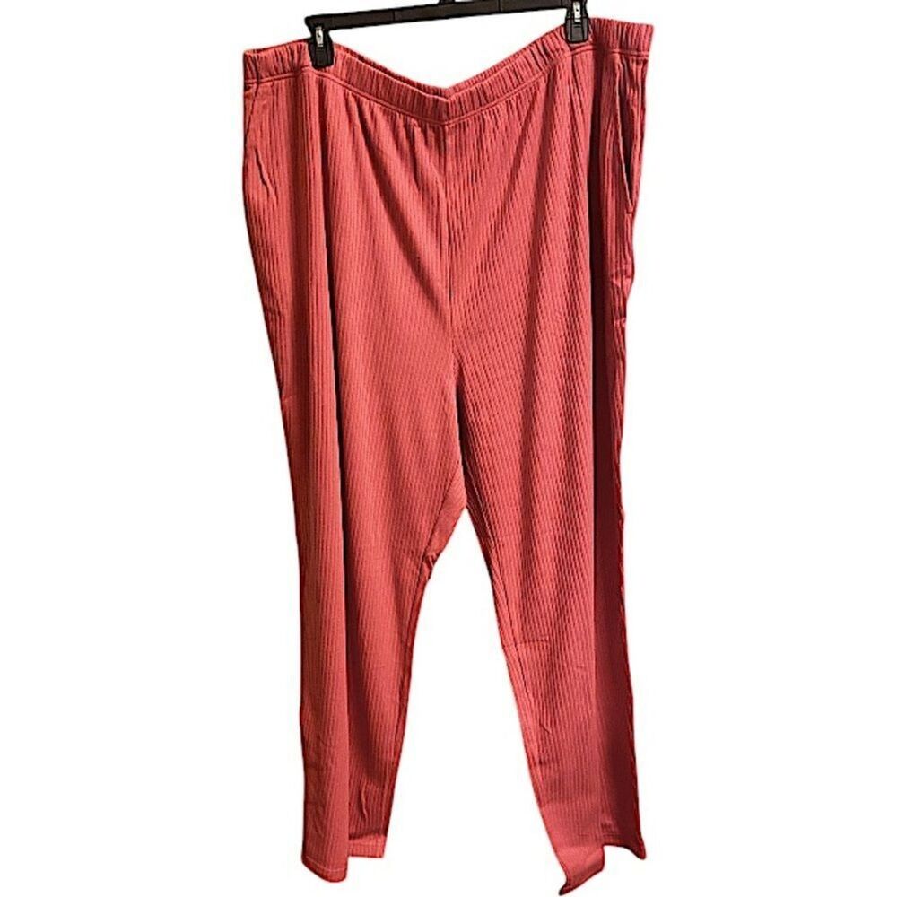 Woman Within Lounge Pants 34/36 Tall 4X New Ribbed Cozycore Loungewear - Picture 3 of 9